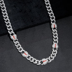 13mm Iced Broken Heart Cuban Chain