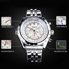 Military Stainless Steel Automatic Mechanical Sport Watch for Men