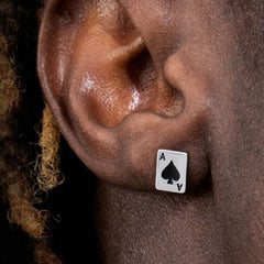 Ace of Spades Playing Card Earrings