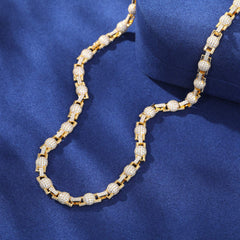 7mm S925 Moissanite Ball Box Link Chain