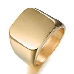 18K Gold Finish Stainless Steel Ring