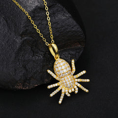 S925 Moissanite Spider Pendant Necklace