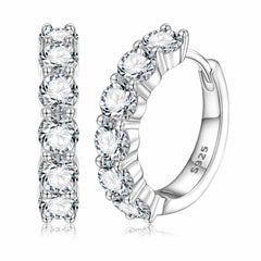 2mm-5mm 1 Row Moissanite Huggie Hoop Earrings