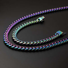 10mm Rainbow Miami Cuban Bracelet