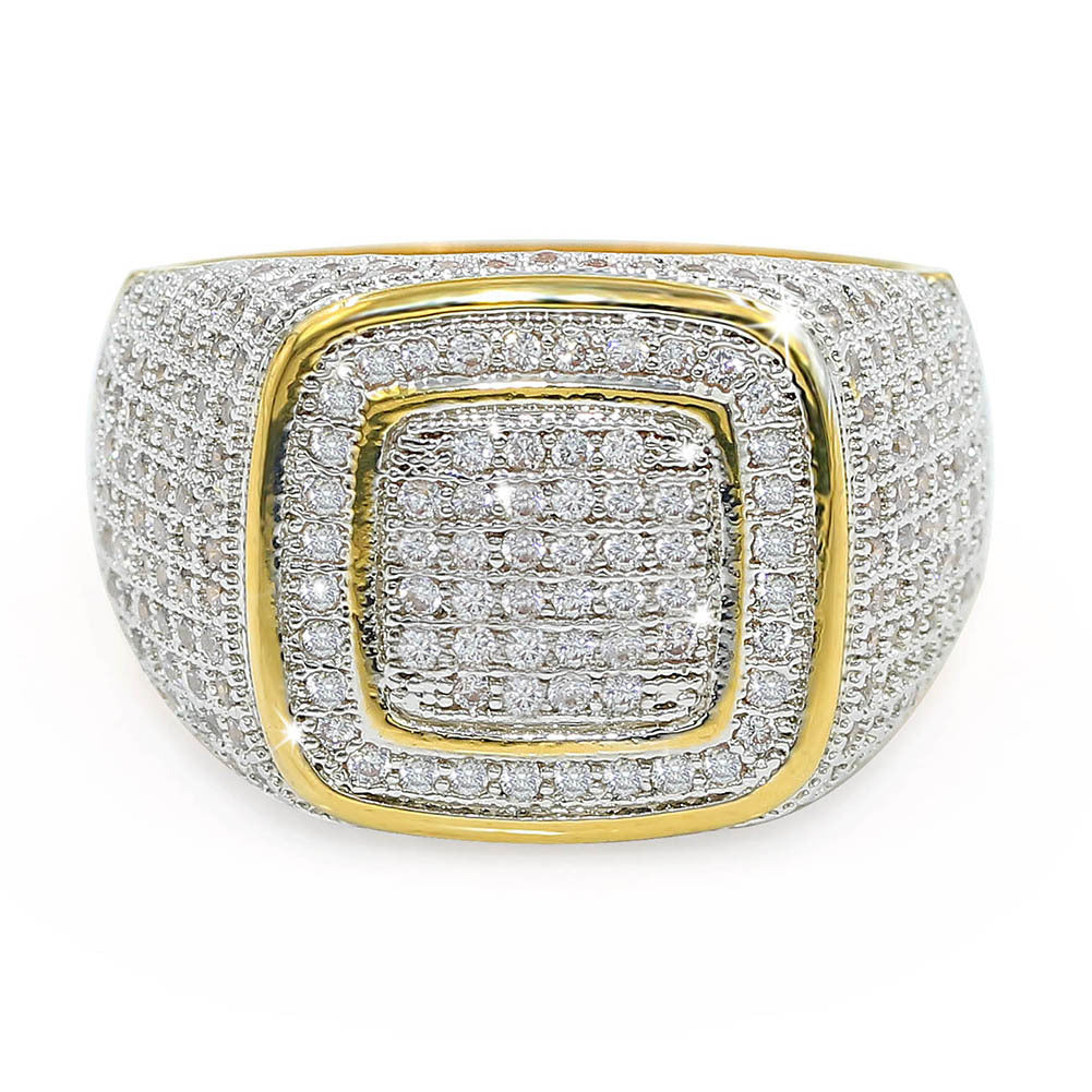 Ice Round Cut Men's Ring