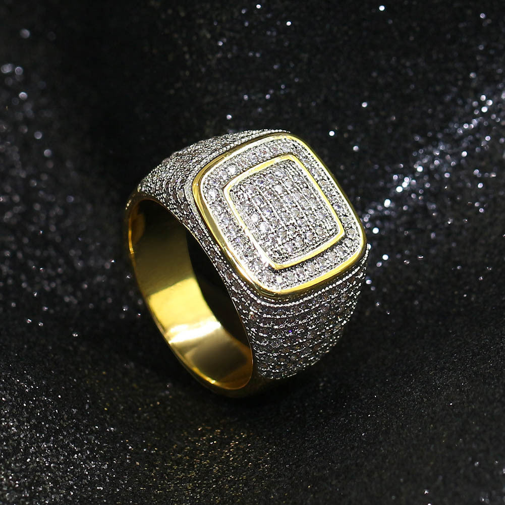 Ice Round Cut Men's Ring