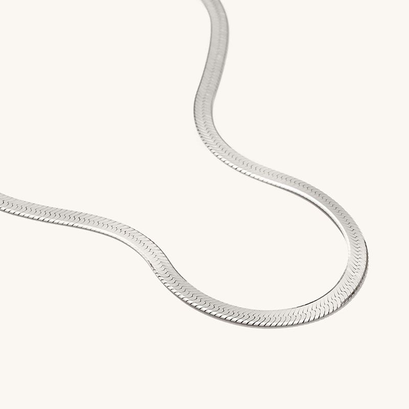 2mm/3mm/4mm/5mm Herringbone Chain in Silver