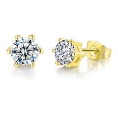 6-Prong Round Cut Stud Earrings