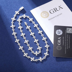 20mm S925 Moissanite Cross Link Chain