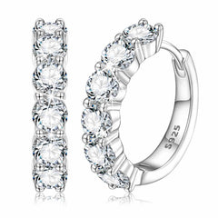 2mm-5mm 1 Row Moissanite Huggie Hoop Earrings