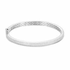 4mm S925 Cluster 3 Row Moissanite Bangle