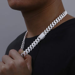 12mm S925 2 Rows Moissanite Cuban Link Chain