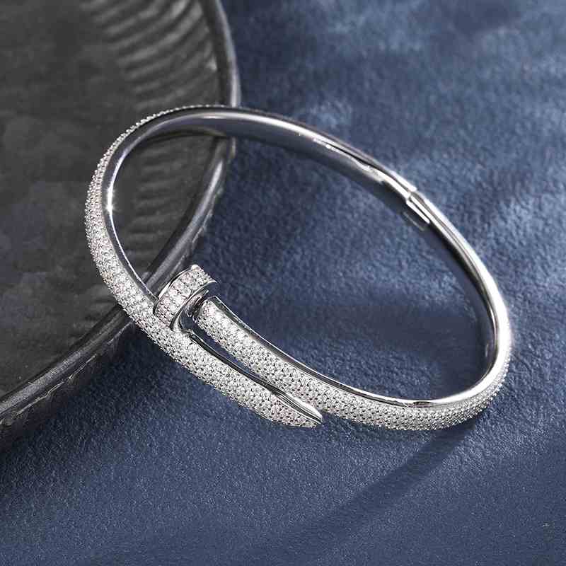 4mm S925 Moissanite Nail Bangle