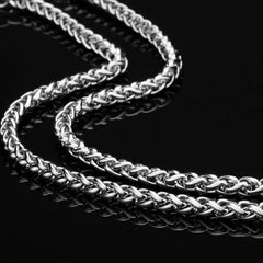 Classy Men 4mm Stainless Steel Wheat Chain Necklace