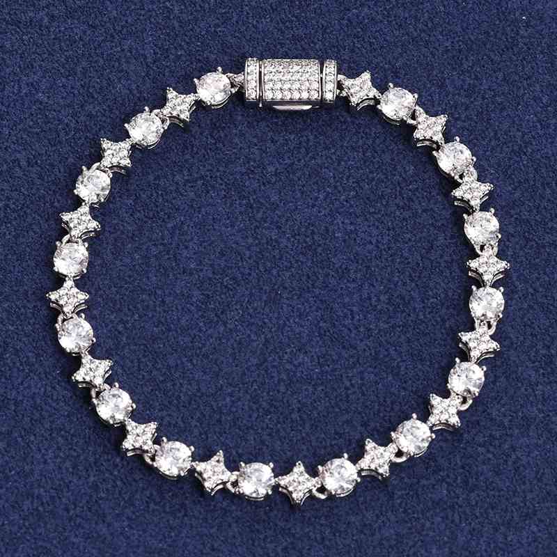 6mm S925 Moissanite Star Tennis Bracelet