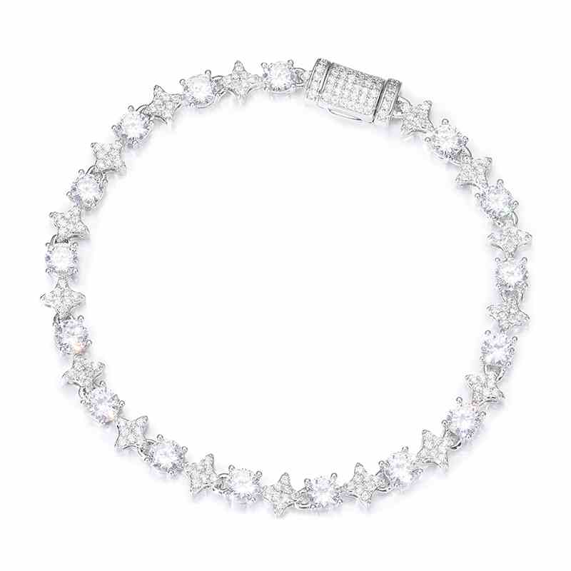 6mm S925 Moissanite Star Tennis Bracelet