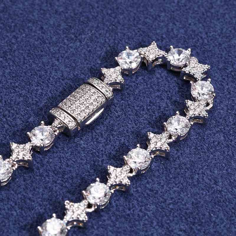 6mm S925 Moissanite Star Tennis Bracelet