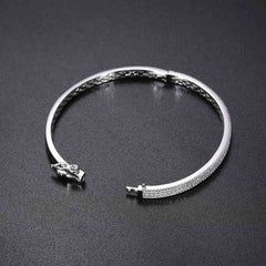 4mm S925 Cluster 3 Row Moissanite Bangle