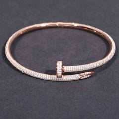 4mm S925 Moissanite Nail Bangle