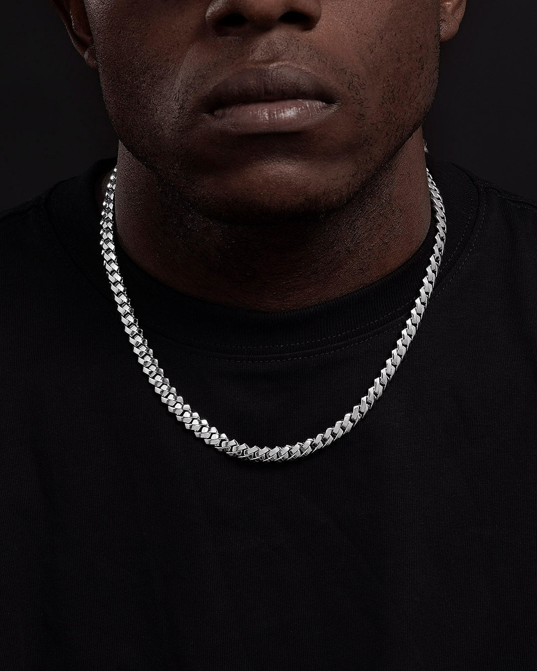 8mm Miami Prong Link Chain with Iced Clasp