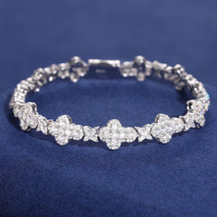 10mm S925 Moissanite Star Cross Link Bracelet