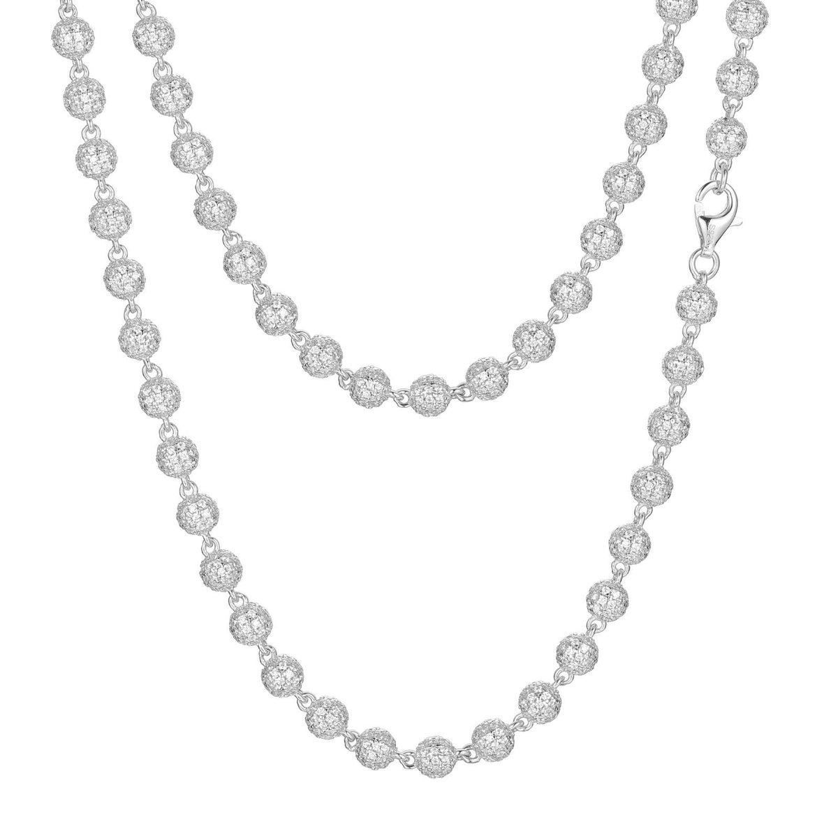 5mm S925 Moissanite Bead Link Chain