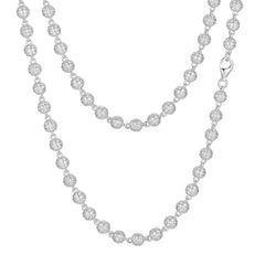 5mm S925 Moissanite Bead Link Chain