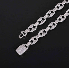 12mm S925 Moissanite Tear Drop Link Chain