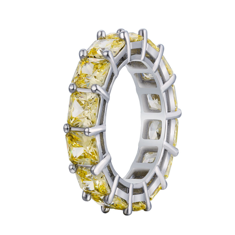 CZ Diamond Ring for Men White Gold& Yellow Gold